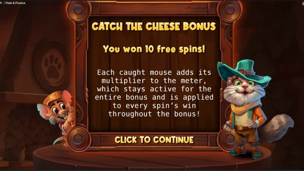 Karakter kucing Señor Pounce dalam slot Peek & Pounce
