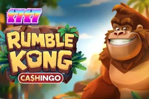 Tampilan visual slot Rumble Kong CASHINGO dengan tema hutan yang rimbun.