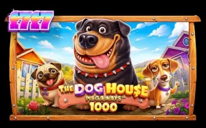 The Dog House Megaways 1000 slot game interface with playful dog characters